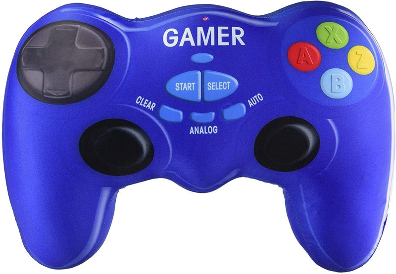 iscream Game On! Bubble Gum Scent Video Game Controller Shaped 9" x 6.75" Mini Pillow - Image 1